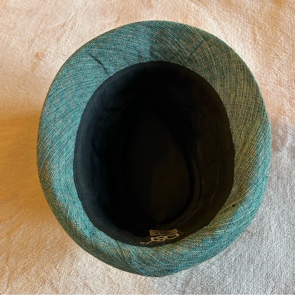 D&Y green fedora hat one size fits most
